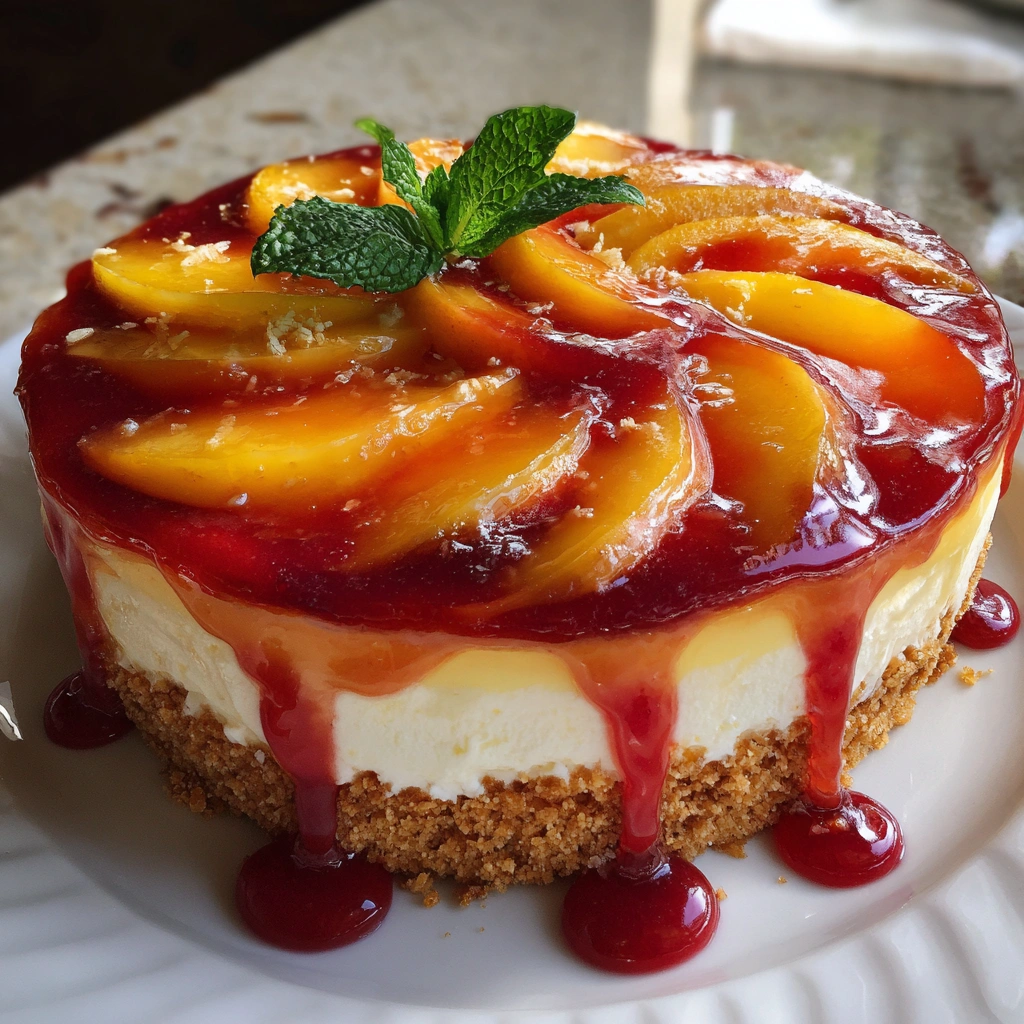 Peach Melba Ice Cream Tart
