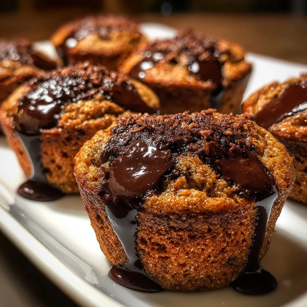 Peanut Butter Chocolate Lava Protein Muffins