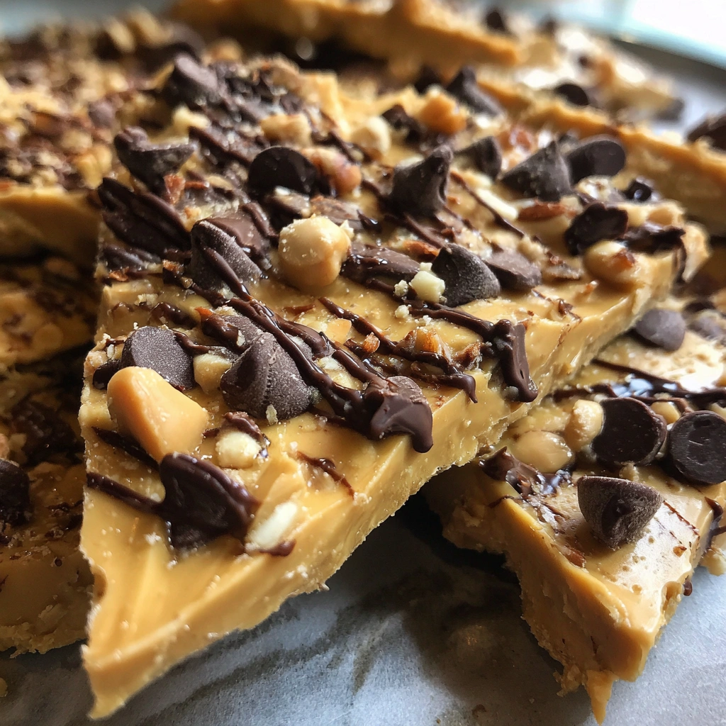 Peanut Butter Greek Frozen Yogurt Bark