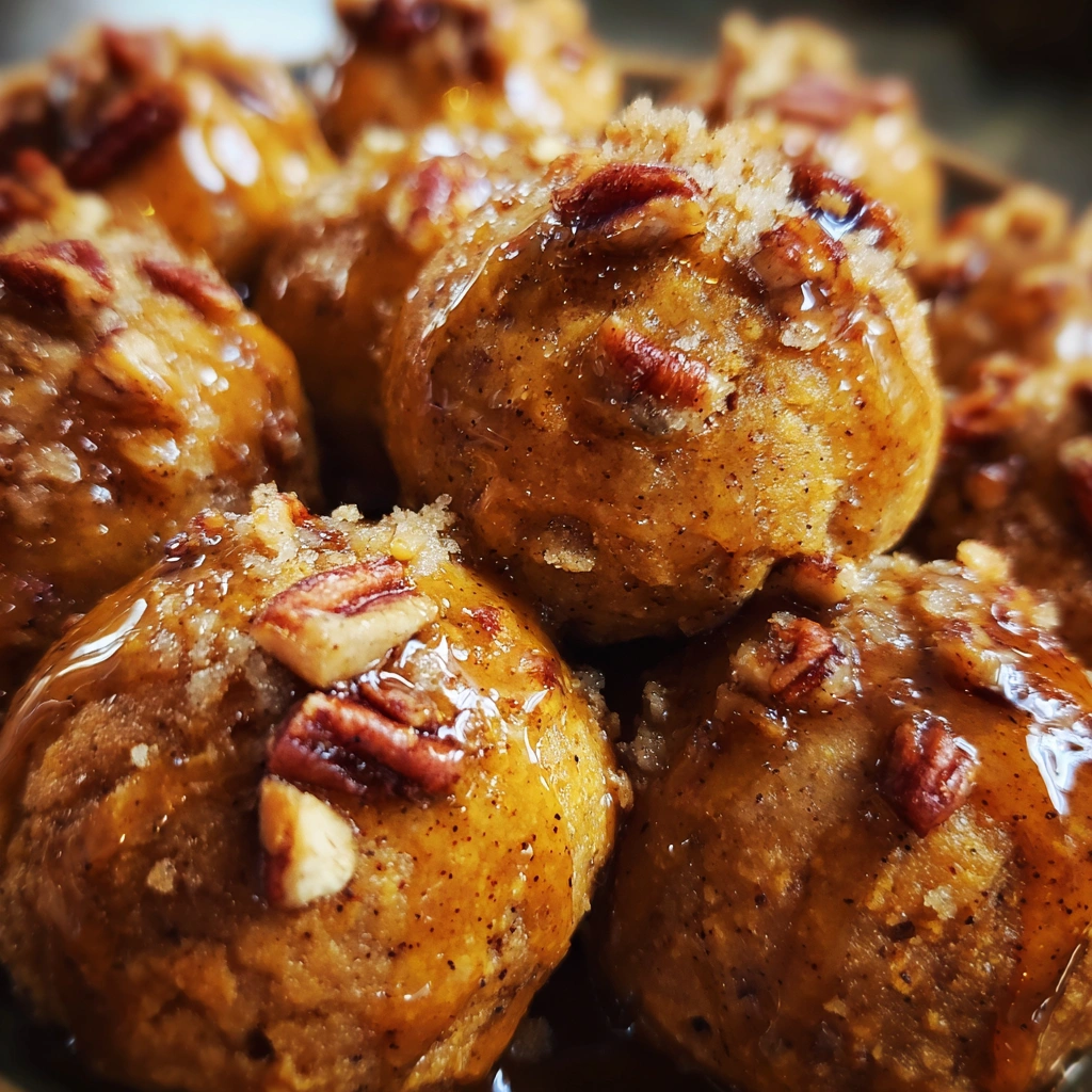 Pumpkin Maple Pecan Cookie Dough Bites