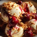 Roasted Cherry Cheesecake Ice Cream