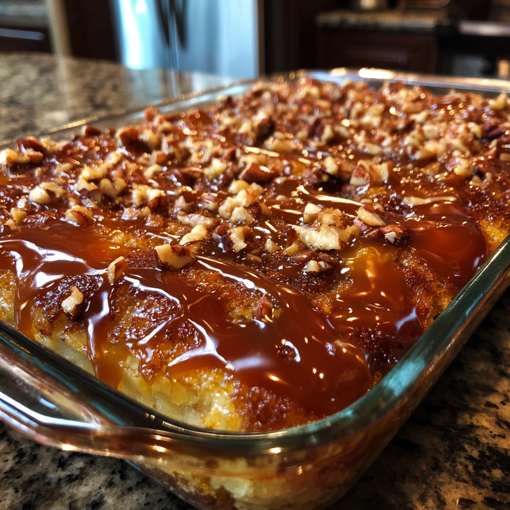 Salted Caramel Apple Dump Cake