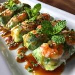 Shrimp Avocado Summer Rolls with Chili Lime Sauce