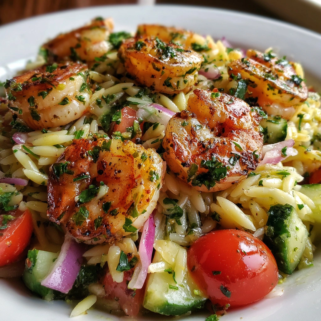 Shrimp Orzo Salad with Lemon Vinaigrette