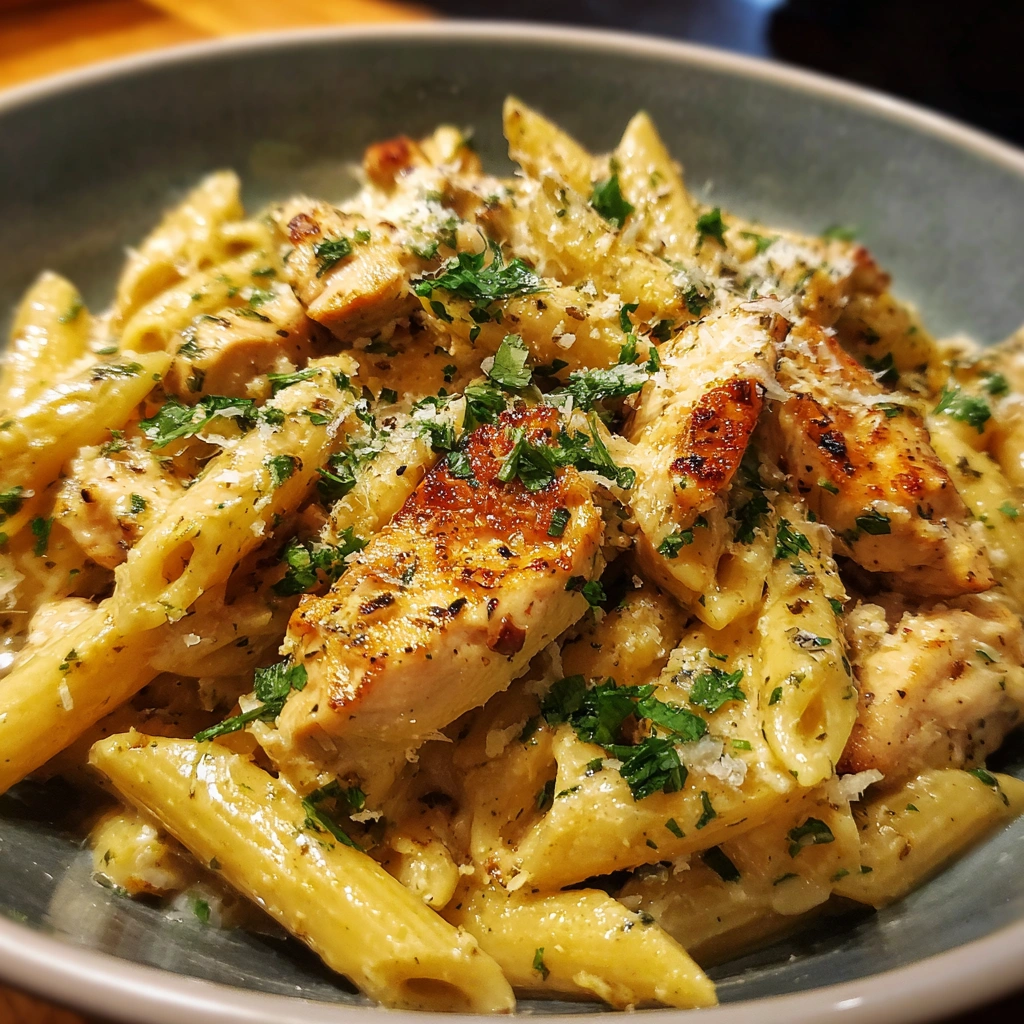 Slow Cooker Chicken Caesar Pasta