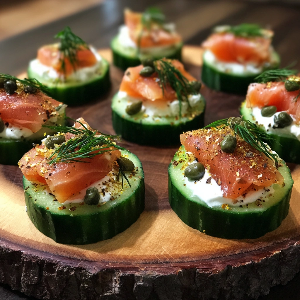 Smoked Salmon Cucumber Bites