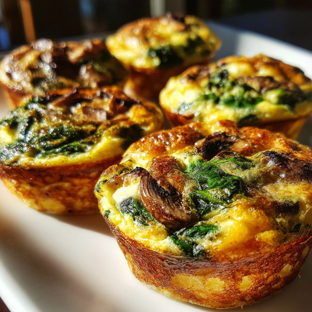 Spinach Mushroom Egg Muffins