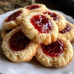 Strawberry Chia Jam Thumbprint Cookies