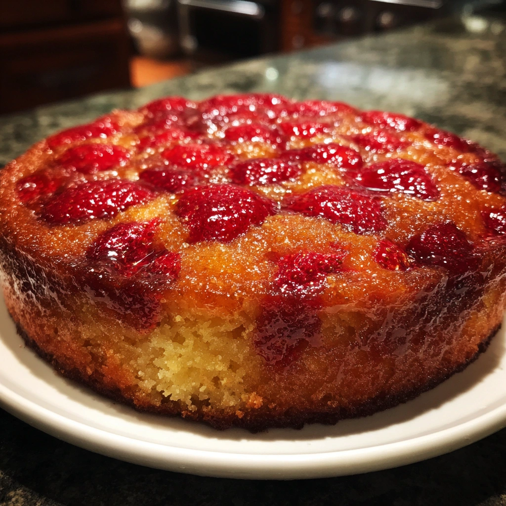 Strawberry Cornmeal Cake