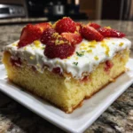Strawberry Lemonade Poke Cake