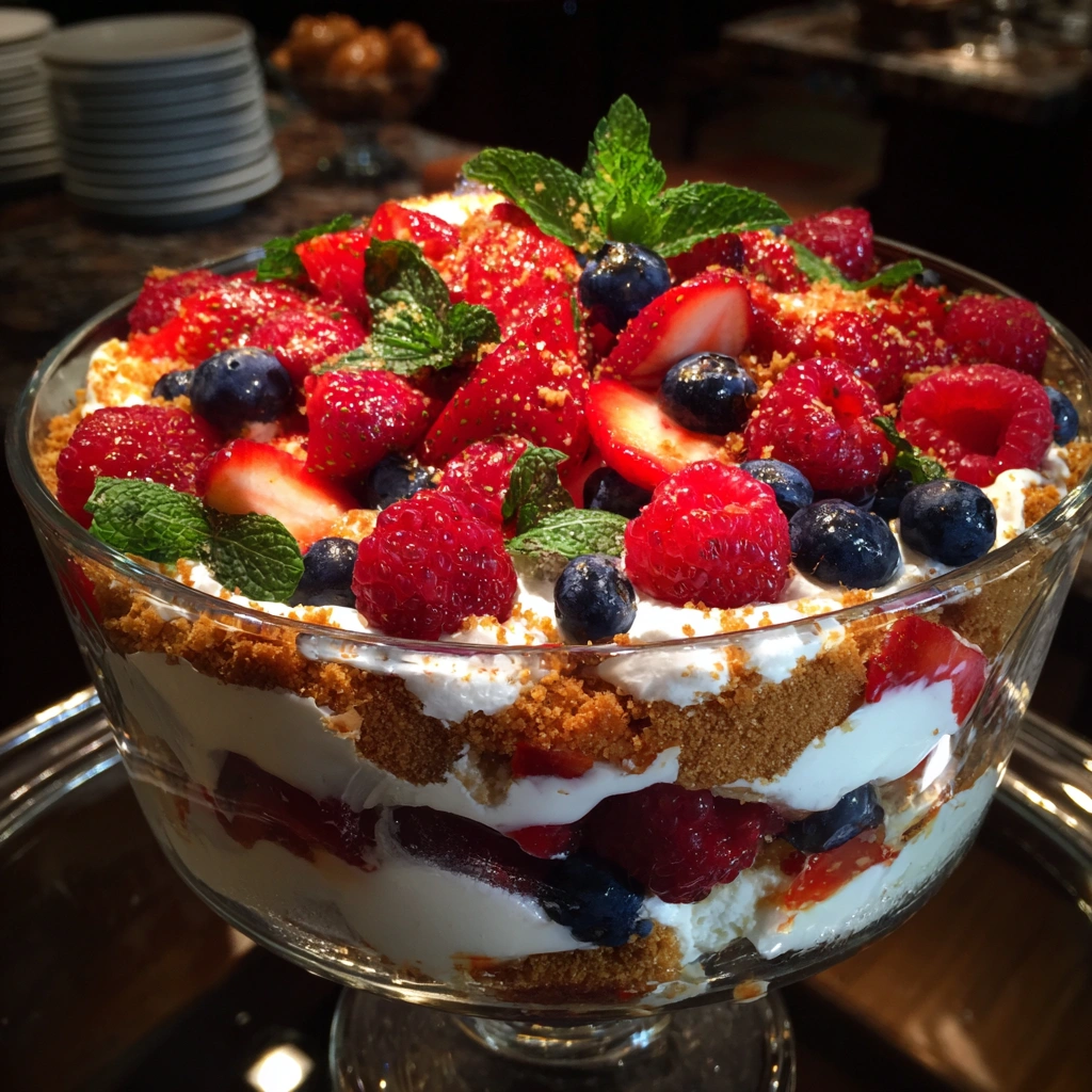 Summer Berry Lasagna Trifle