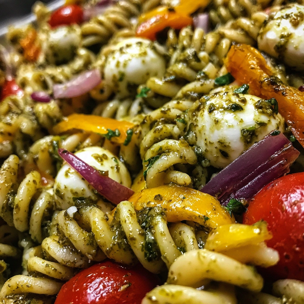 Summer Garden Pesto Pasta Salad