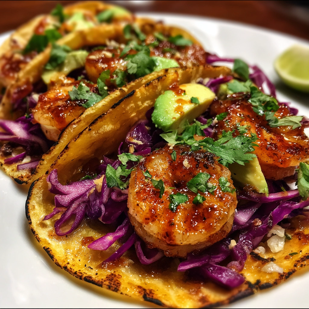 Sweet Chili Shrimp Skillet Tacos