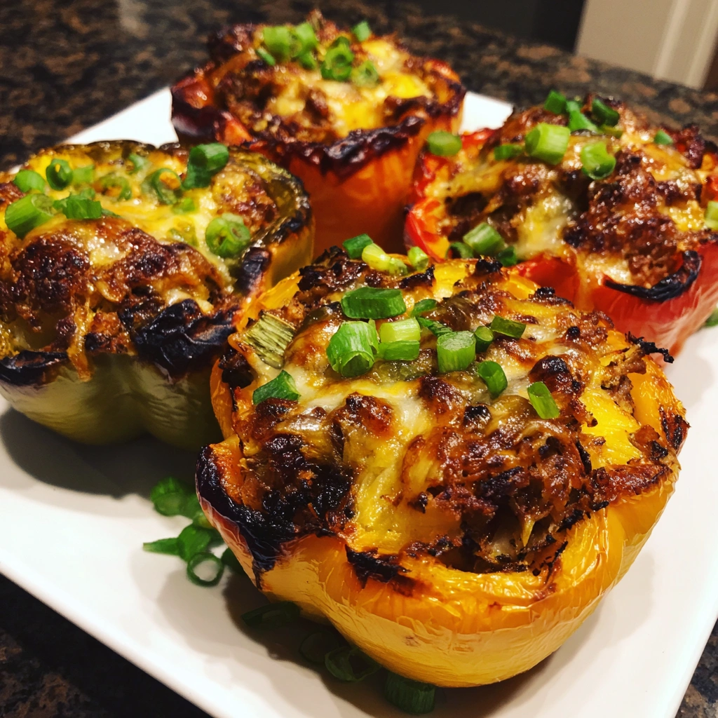Teriyaki Pineapple Chicken Stuffed Peppers
