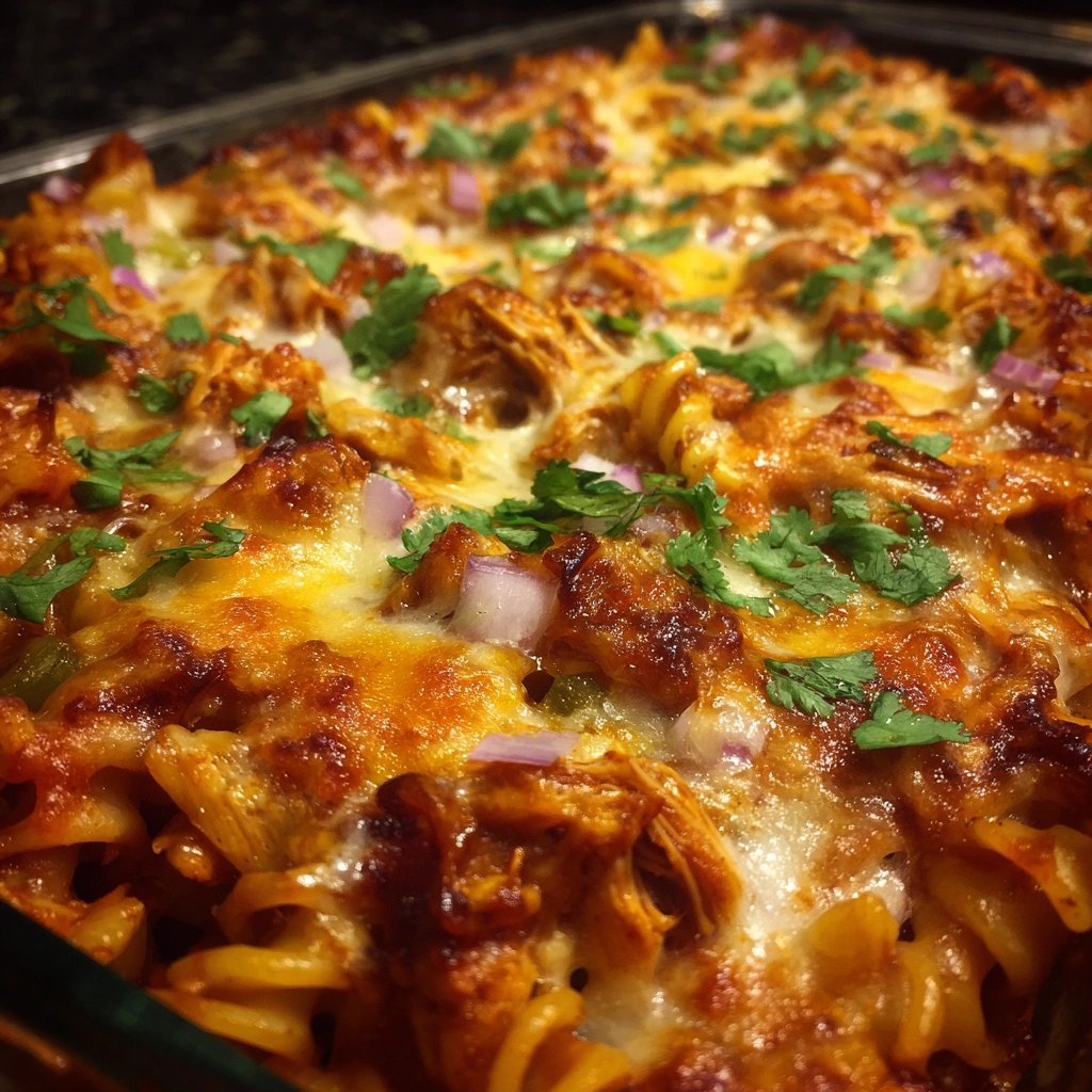 Texas-Style BBQ Chicken Pasta Bake