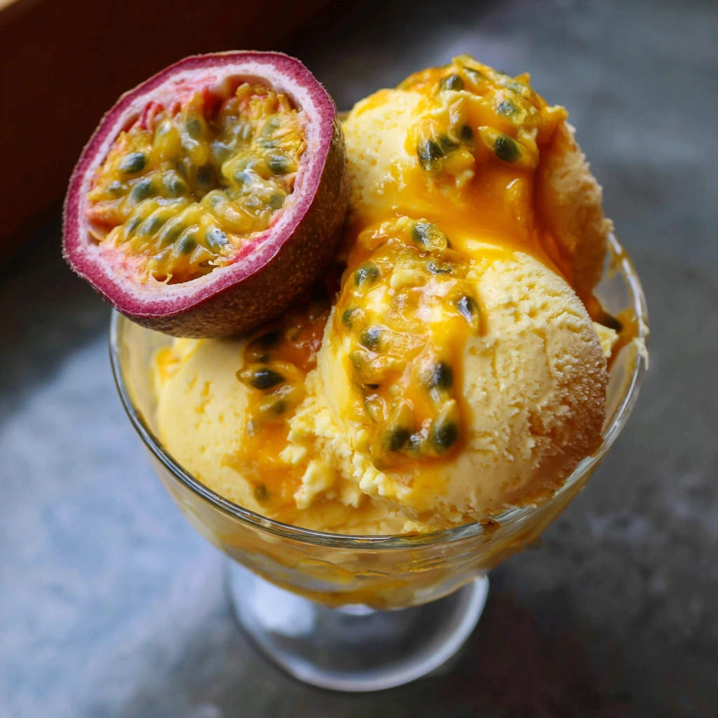 Tropical Mango Passionfruit Ice Cream