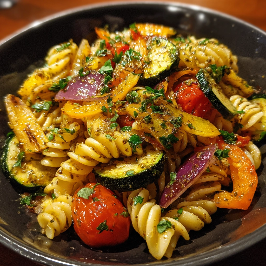 Zaatar Roasted Veggie Pasta Salad