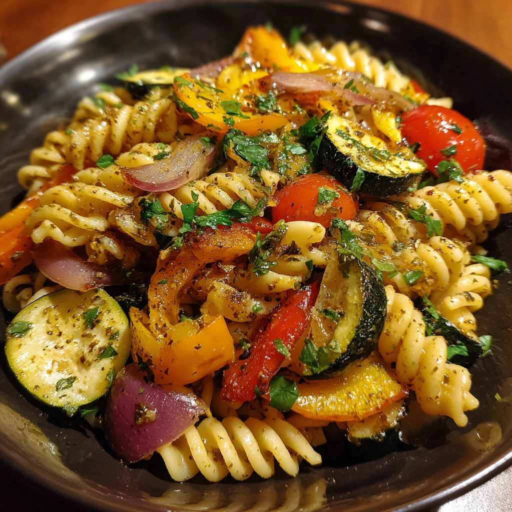 Zaatar Roasted Veggie Pasta Salad