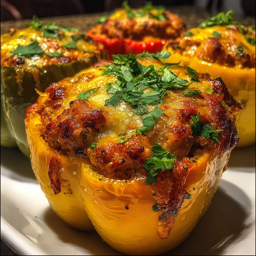 Zesty Chicken Fajita Stuffed Peppers