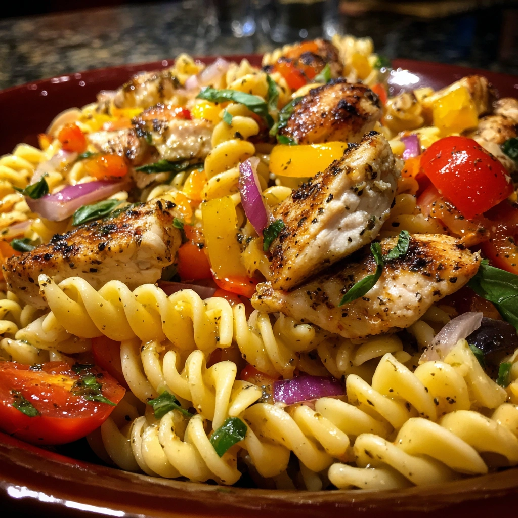 Zesty Chicken Pasta Salad