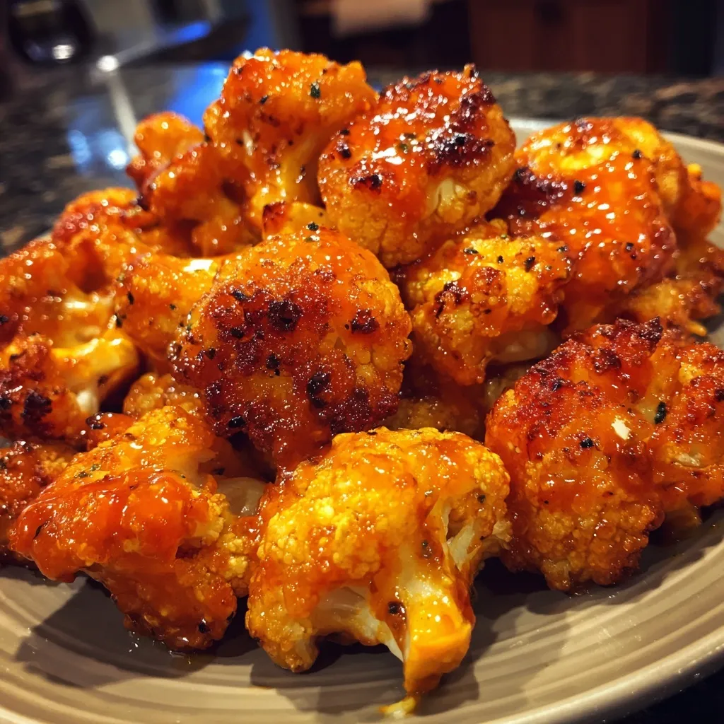 Crispy Baked Buffalo Cauliflower Bites