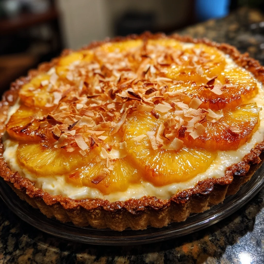 Caramelized Pineapple and Coconut Cream Tart