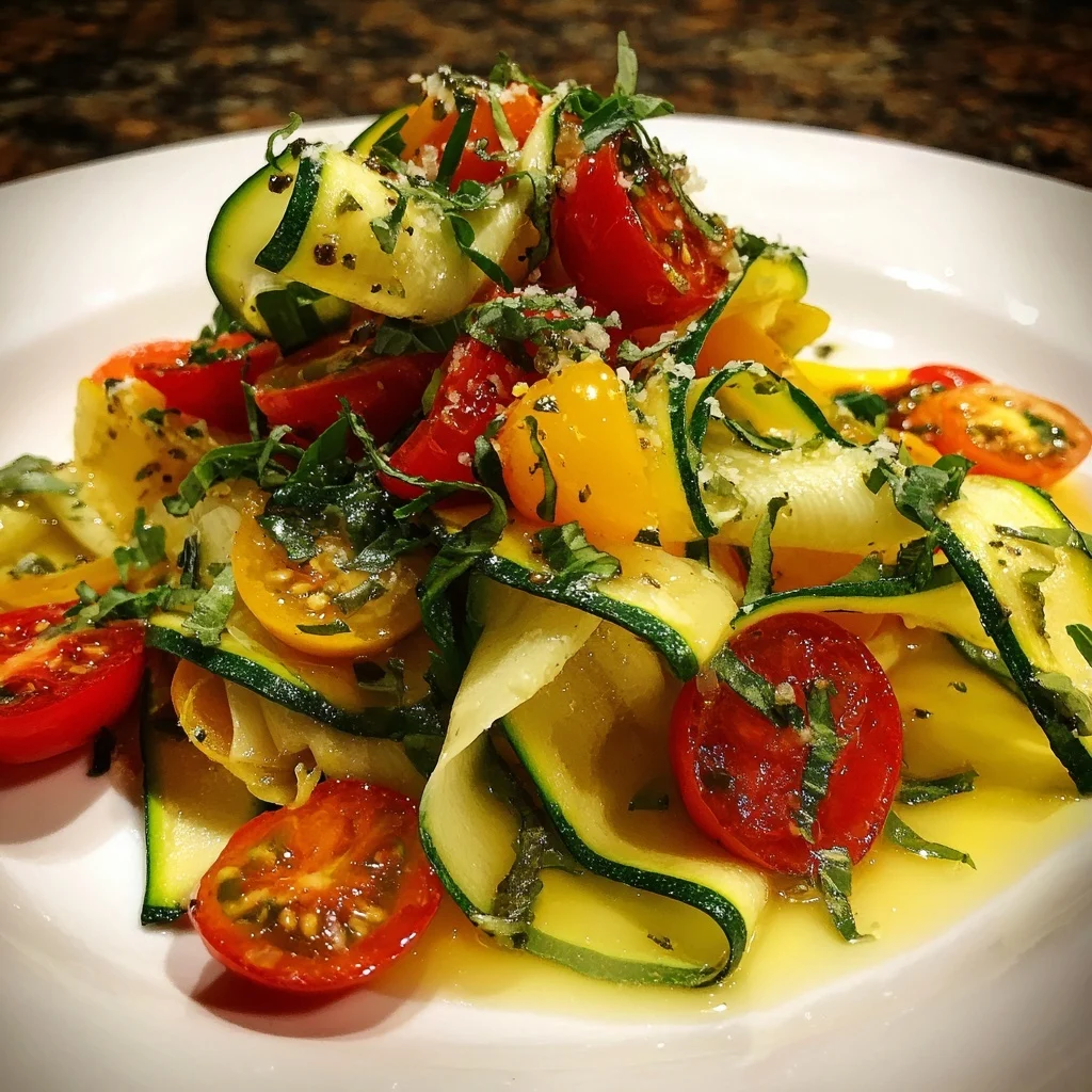 Summer Zucchini Ribbon Salad with Lemon Vinaigrette
