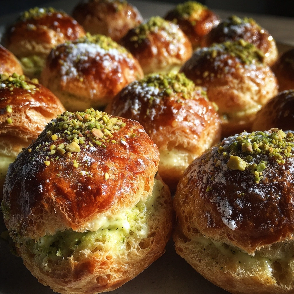 Pistachio Cream Puffs