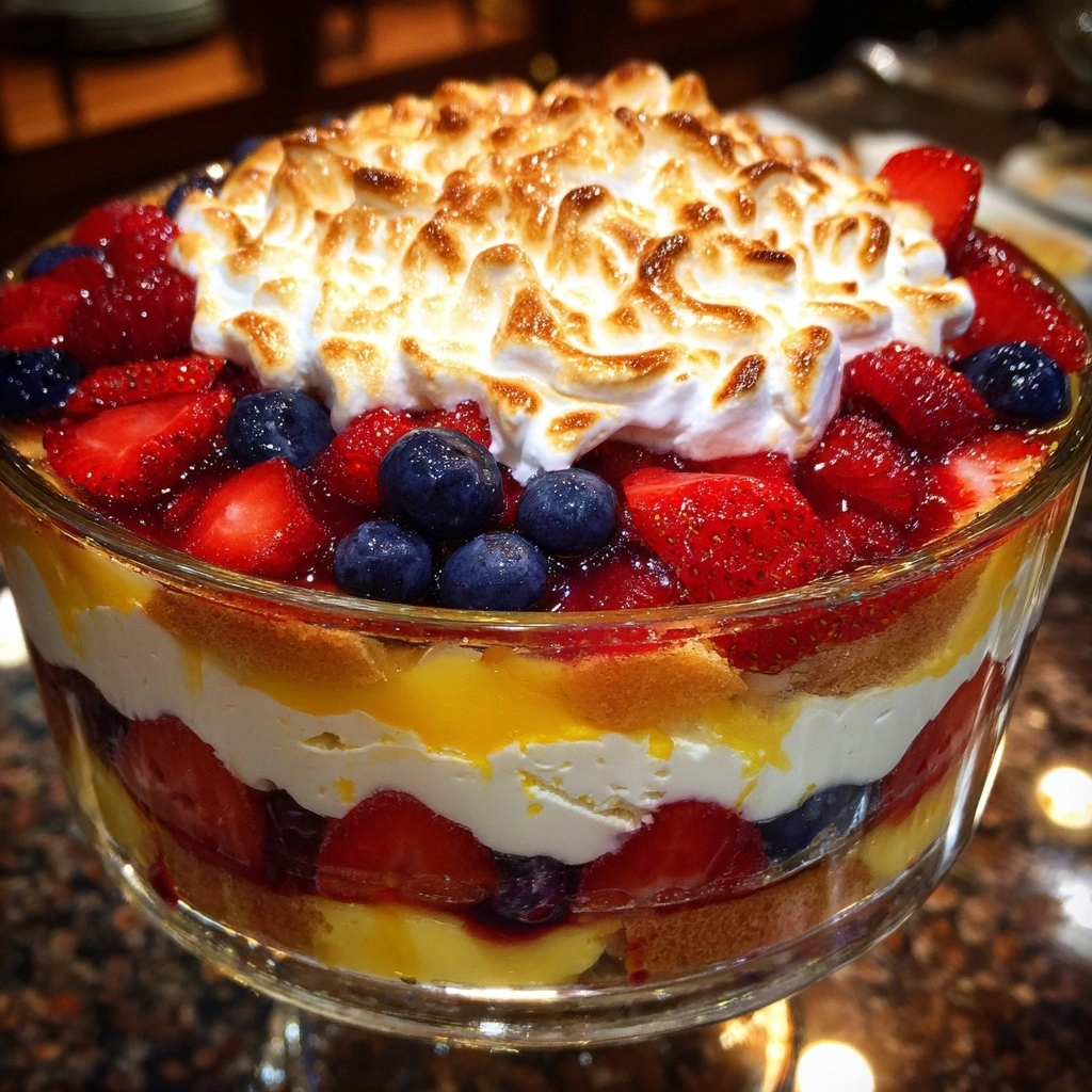 Berry Trifle with Lemon Custard