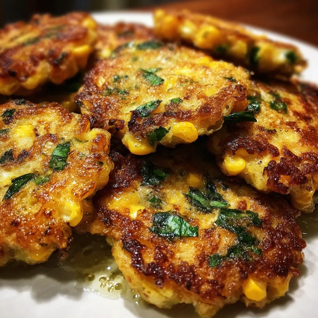Sweet Corn and Basil Fritters