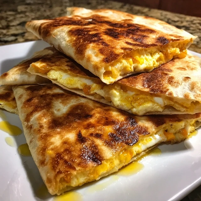 Cheese and Eggs Breakfast Quesadillas