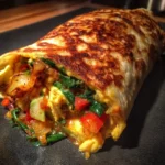 Breakfast Burrito with Eggs and Veggies