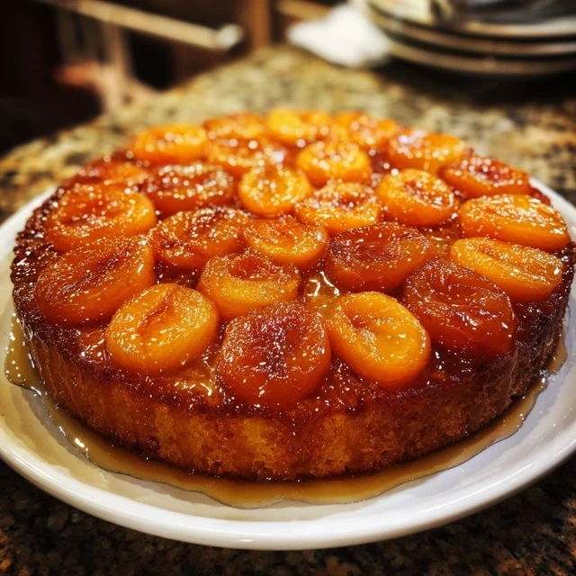 Apricot and Honey Upside-Down Cake