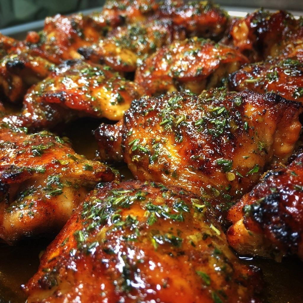 Honey Glazed BBQ Chicken Thighs