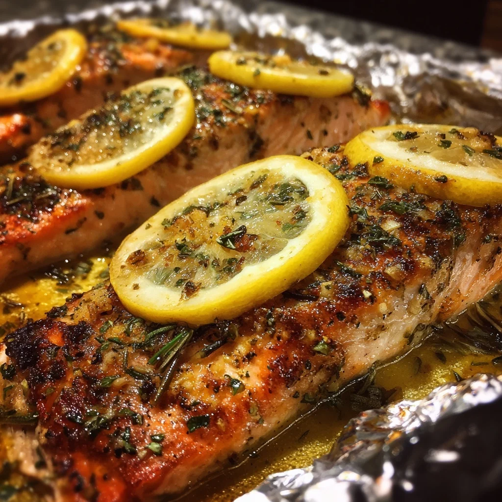 Lemon Herb Salmon Foil Packets