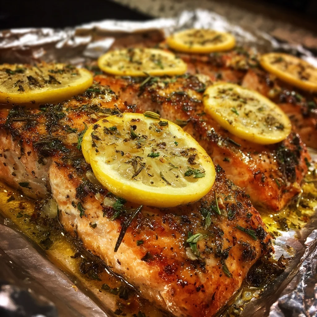Lemon Herb Salmon Foil Packets