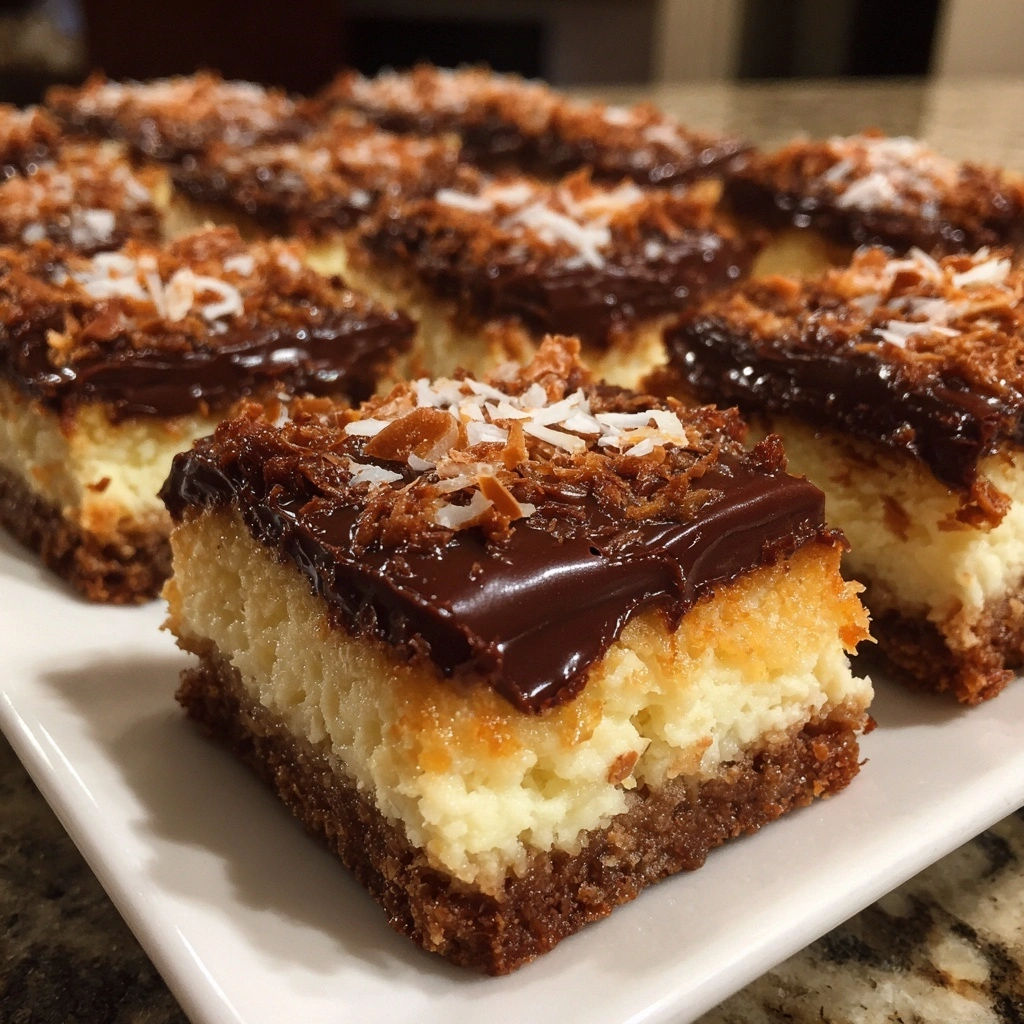 Almond Joy Cheesecake Bars