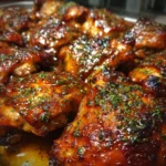 Honey Glazed BBQ Chicken Thighs