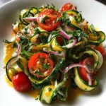 Zucchini Ribbon Salad with Lemon-Tahini Dressing