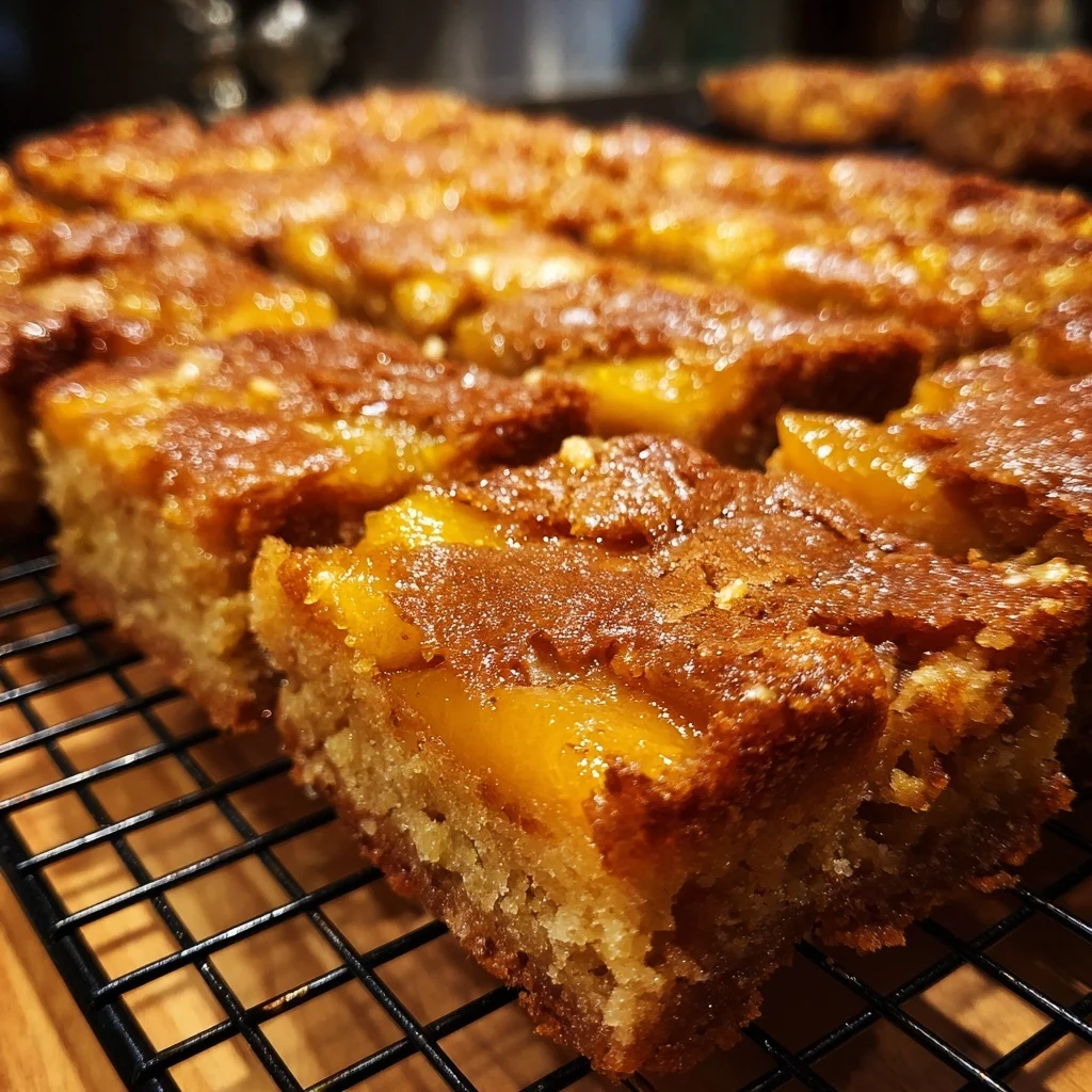 Brown Butter Peach Blondies
