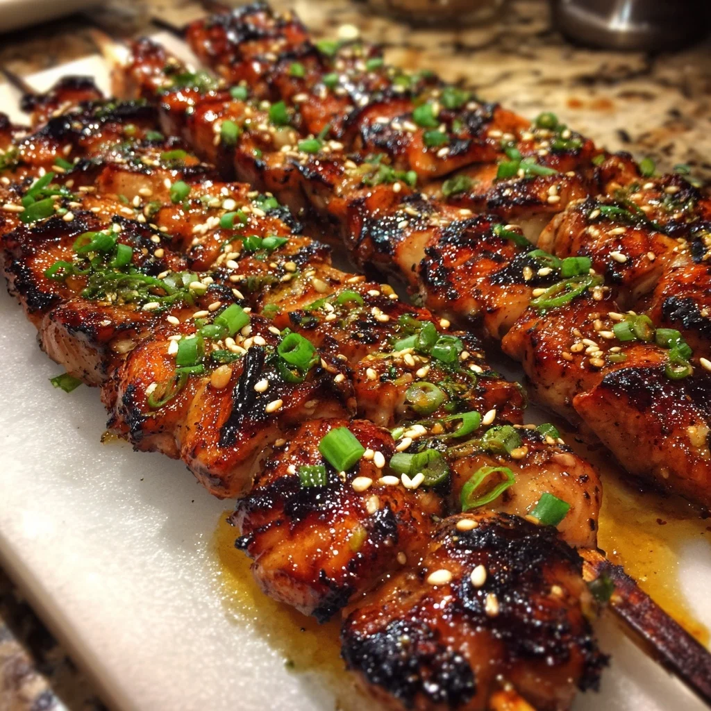 Korean-Style BBQ Chicken Skewers