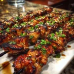 Korean-Style BBQ Chicken Skewers