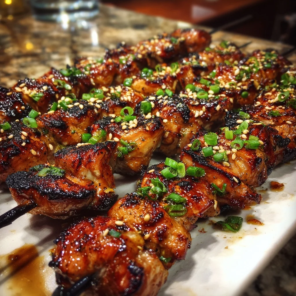 Korean-Style BBQ Chicken Skewers