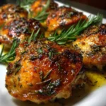 Herbed Lemon Garlic Roasted Chicken Thighs