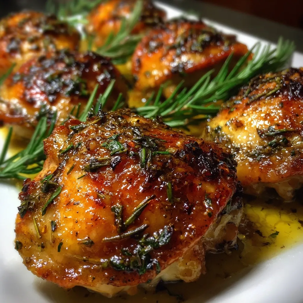 Herbed Lemon Garlic Roasted Chicken Thighs