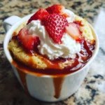 Strawberry Shortcake Mug Cake