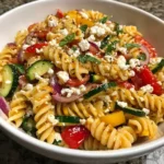 Summer Veggie Pasta Salad with Feta