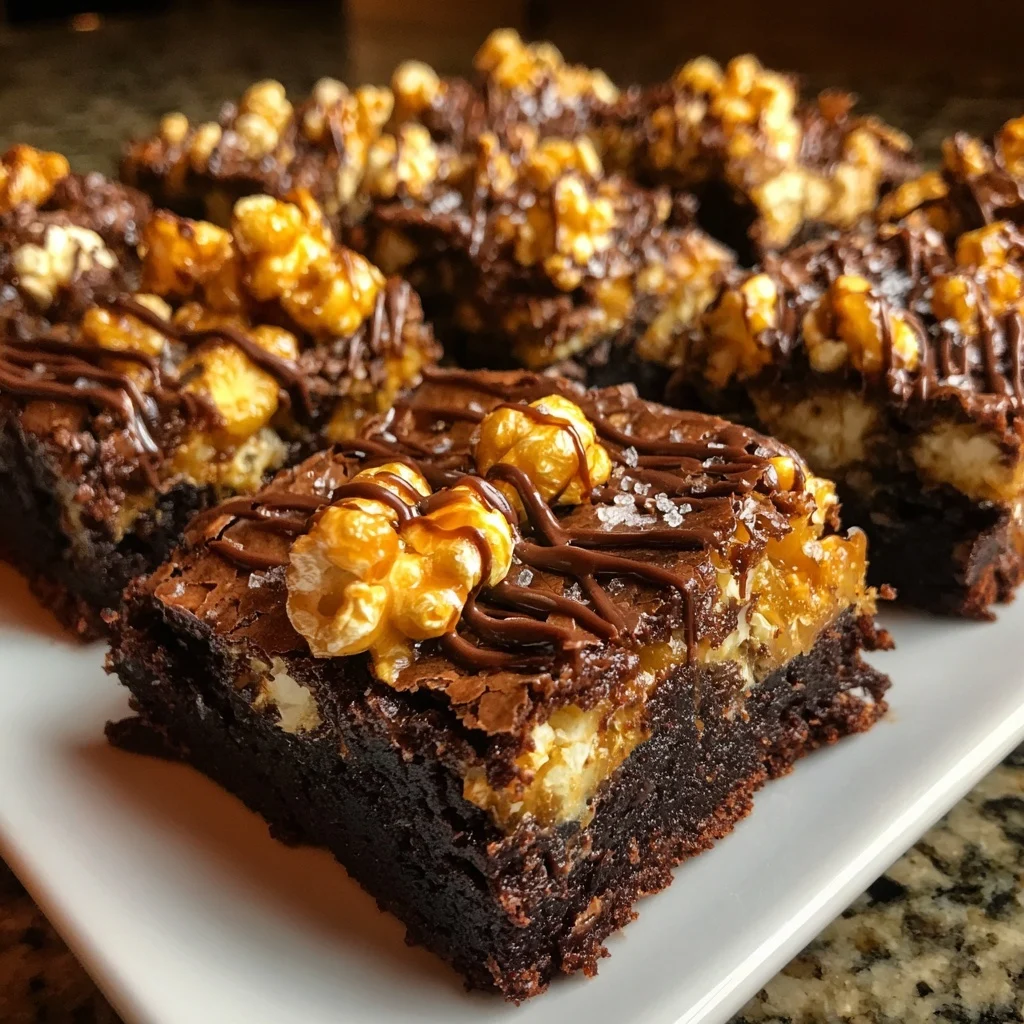 Sweet & Salty Butter Popcorn Brownies