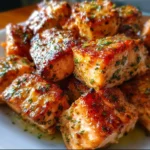 Crispy Air Fryer Salmon Bites with Garlic Butter