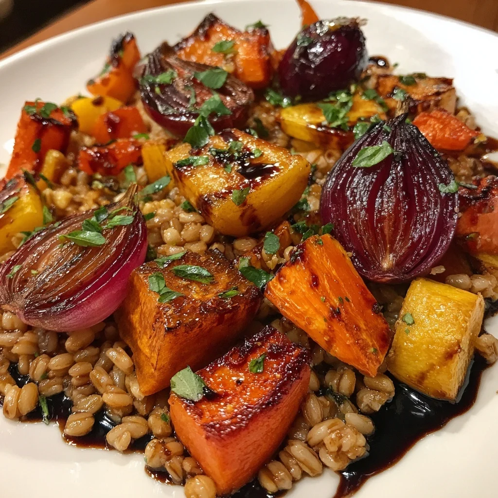 Farro Salad with Roasted Root Vegetables